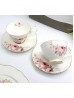 Porcelain Pink Peony 2 Cups 2 Saucers W/ Gift Box 